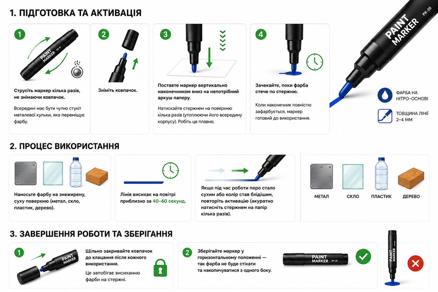 Маркер золотий 2.2&ndash;2.8 мм Toyo Paint (SA101) SA101-GD фото